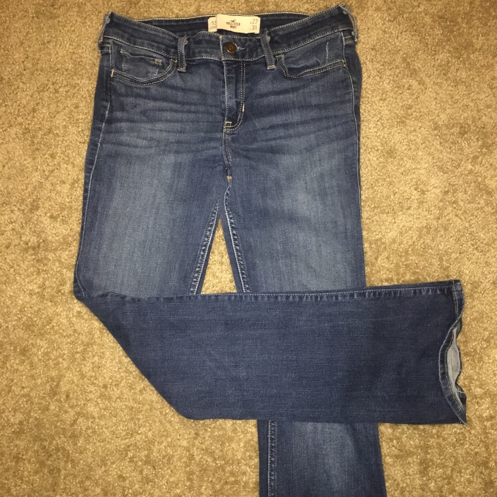 Hollister blue wash boot cut jeans size 5s